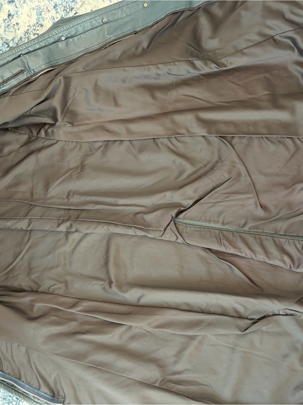 Vintage Navy Leather Belted Trench Coat Long Minimalist - Picture 6 of 10
